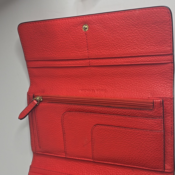 Michael Kors Red Leather Wallet - Picture 7 of 11